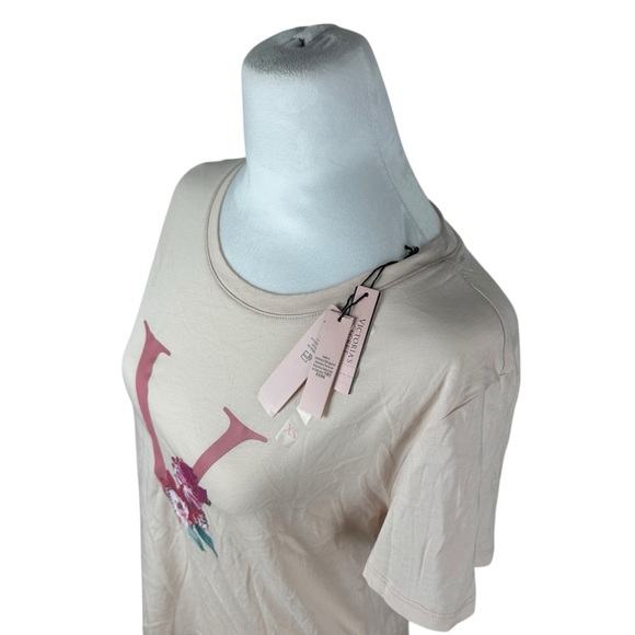 Women’s Y2K Brand New Victorias Secret Pink Center Logo Cute Shirt Size XS - Picture 7 of 8